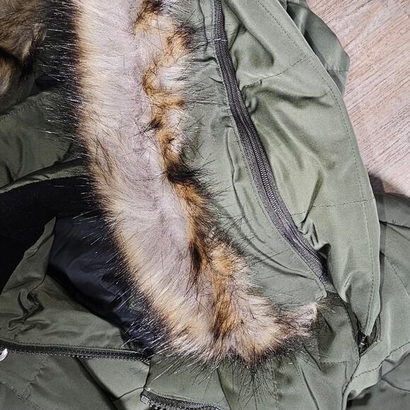 Eddie Bauer Waterfowl Down Parka Coat Removeable Fur and Hood Warm Large - Picture 7 of 9